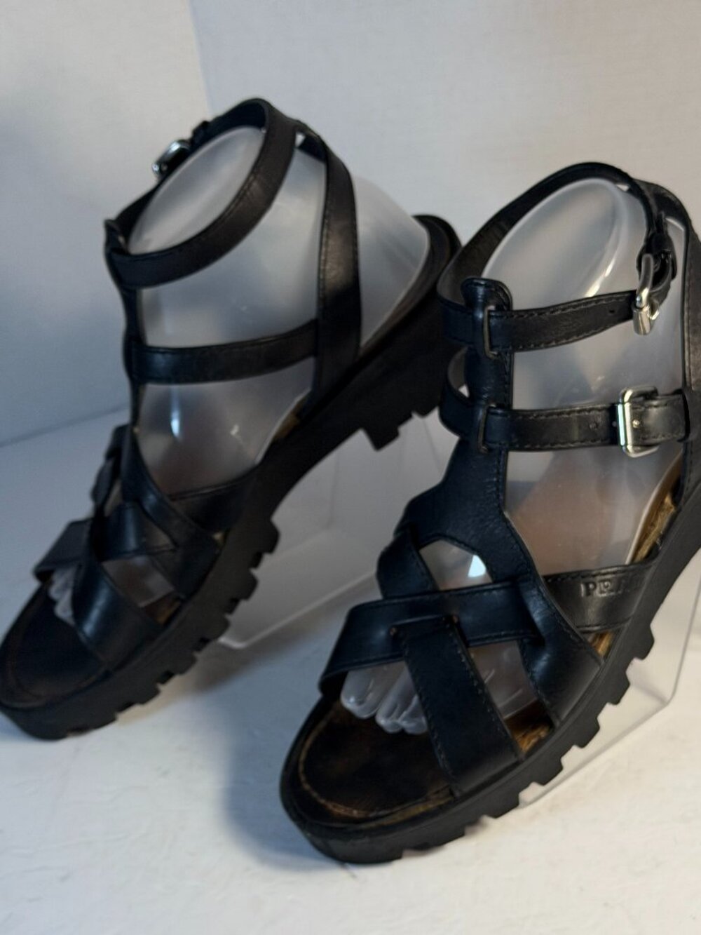 Prada Black sandals size 9.5